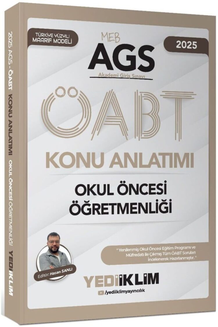 Yediiklim Yayınları 2025 MEB AGS ÖABT Okul Öncesi Öğretmenliği Konu Anlatımı