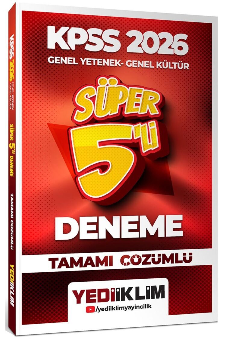 2026 KPSS Genel Yetenek Genel Kültür Tamamı Çözümlü Süper 5 li Deneme