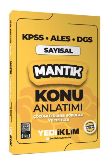 Yediiklim Yayınları 2025 KPSS ALES DGS Sayısal Mantık Konu Anlatımı