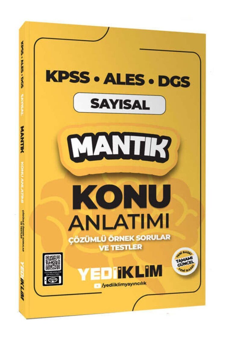 Yediiklim Yayınları 2025 KPSS ALES DGS Sayısal Mantık Konu Anlatımı
