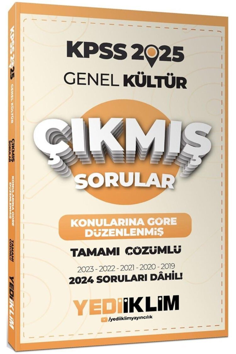 Yediiklim 2025 Kpss Genel Kültür Konularına Göre Düzenlenmiş Tamamı Çözümlü Çıkmış Sorular