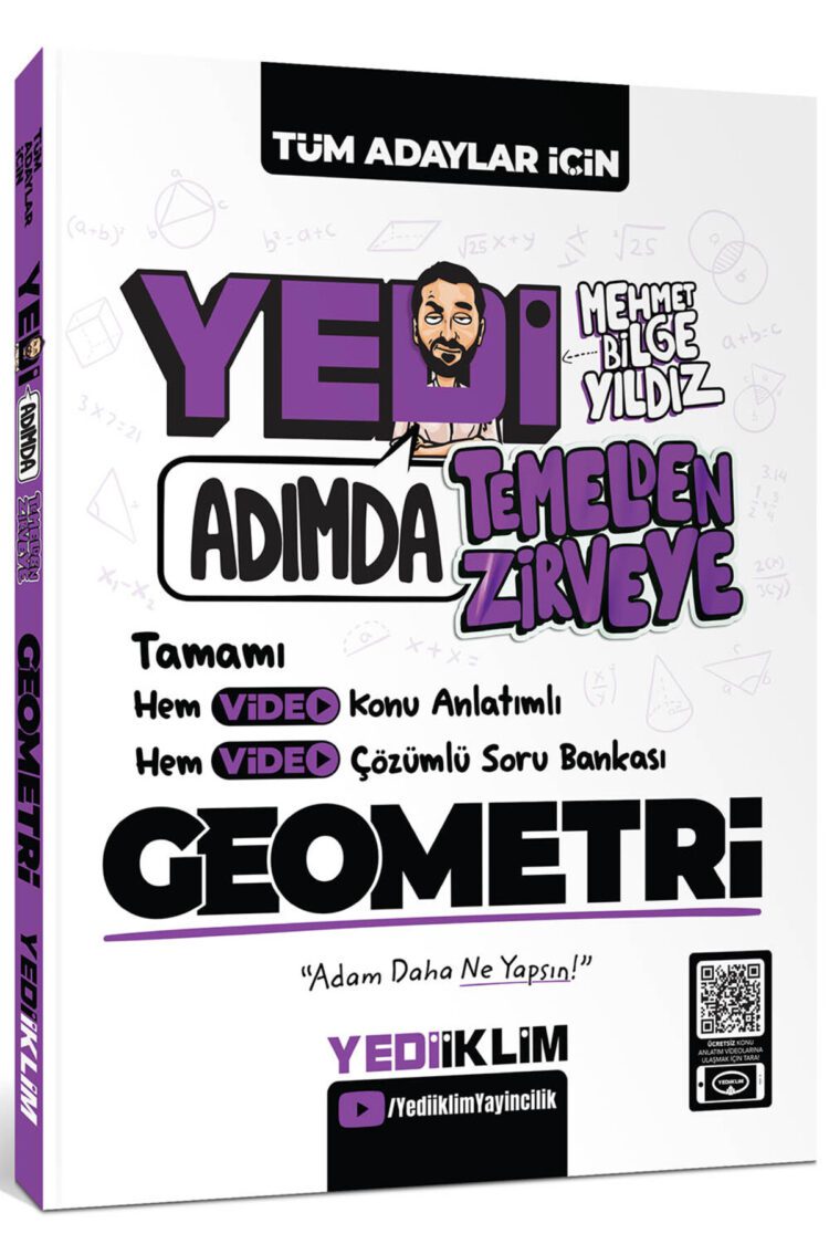 Tüm Adaylar için Adımda Temelden Zirveye Geometri Video Konu Anlatımlı Video Çözümlü Soru Bankası
