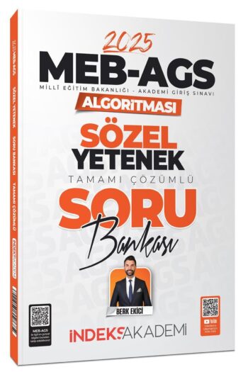 İndeks Akademi 2025 MEB-AGS Algoritması Sözel Yetenek Soru Bankası Çözümlü - Berk Ekici İndeks Akade