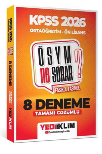 2026 KPSS ÖSYM NE SORAR Ortaöğretim Ön Lisans Tamamı Çözümlü Fasikül 8 Deneme