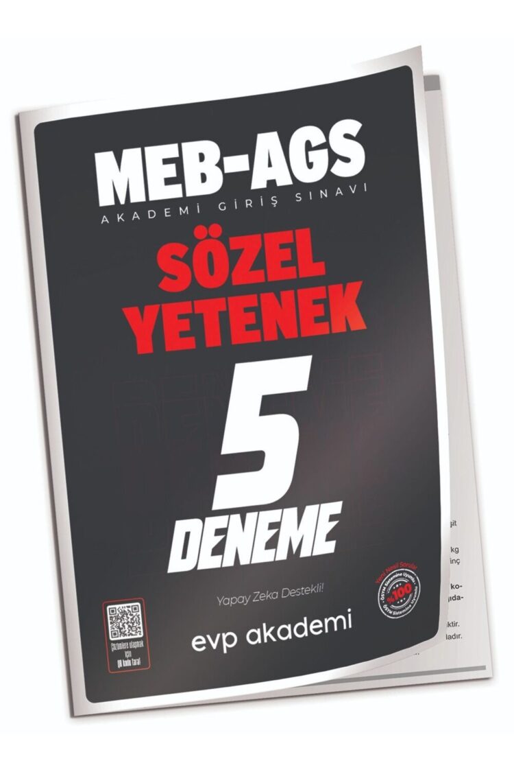 2025 MEB-AGS Sözel Yetenek 5 Deneme Çözümlü EVP Akademi