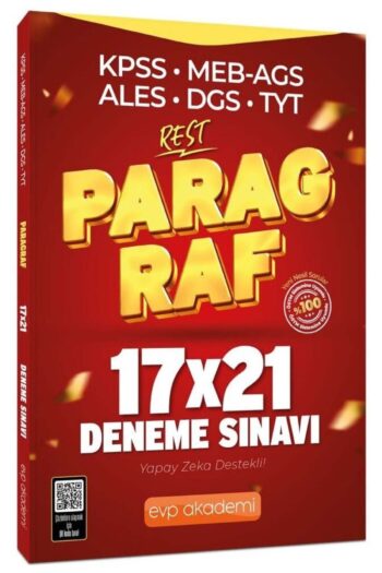 KPSS MEB-AGS ALES DGS TYT Paragraf REST 17x21 Deneme Çözümlü EVP Akademi