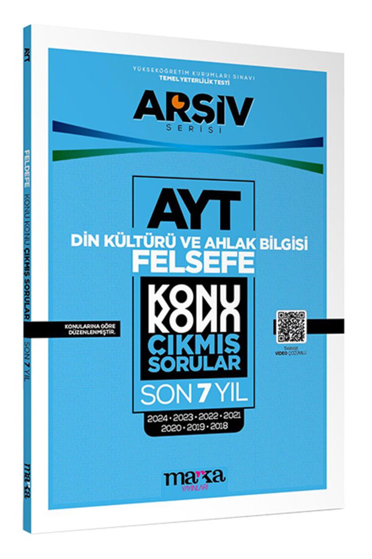 AYT Din Kültürü Felsefe Son 7 YIL Konu Konu Çıkmış Sorular Tamamı Çözümlü Marka Yayınları