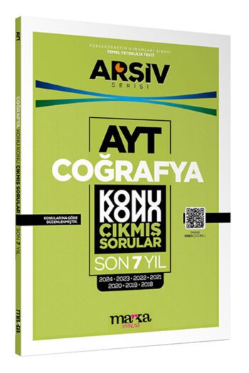 AYT COĞRAFYA Son 7 YIL Konu Konu Çıkmış Sorular Tamamı Çözümlü Marka Yayınları