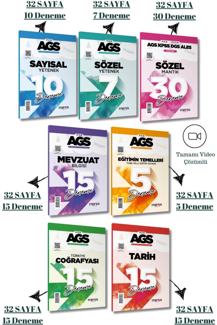 2025 AGS Sayısal - Sözel Yetenek Mantık - Mevzuat - Eğitim Tem. - Tarih - Coğrafya Full Deneme