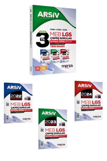Alternative view of Son 3 Yıl LGS 8. Sınıf ARŞİV Serisi Tıpkı Basım Çıkmış Sorular Video Çözümlü 2024 - 2023 - 2022