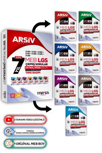 Son 7 Yıl Lgs 8. Sınıf Arşiv Serisi Tıpkı Basım Çıkmış Sorular Tamamı Video Çözümlü
