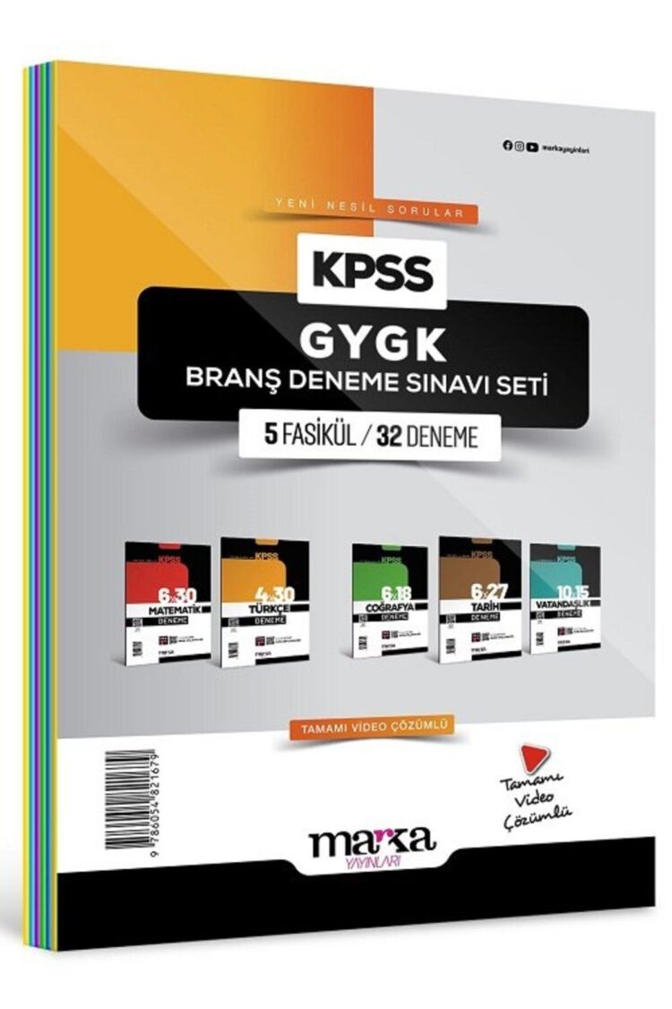Marka 2026 Kpss Genel Yetenek Genel Kültür 5 Fasikül 32 Deneme Set