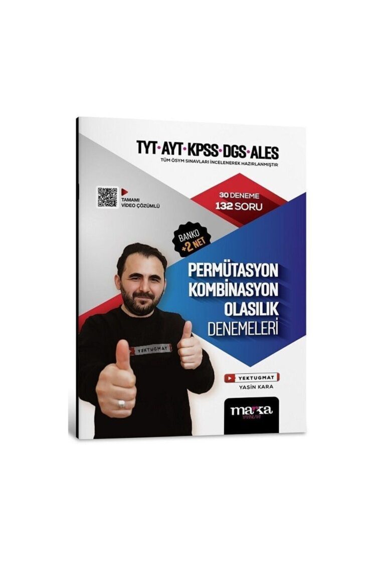 Marka Yks Kpss Dgs Ales Permütasyon, Kombinasyon, Olasılık 30 Deneme Video Çözümlü - Görsel 2