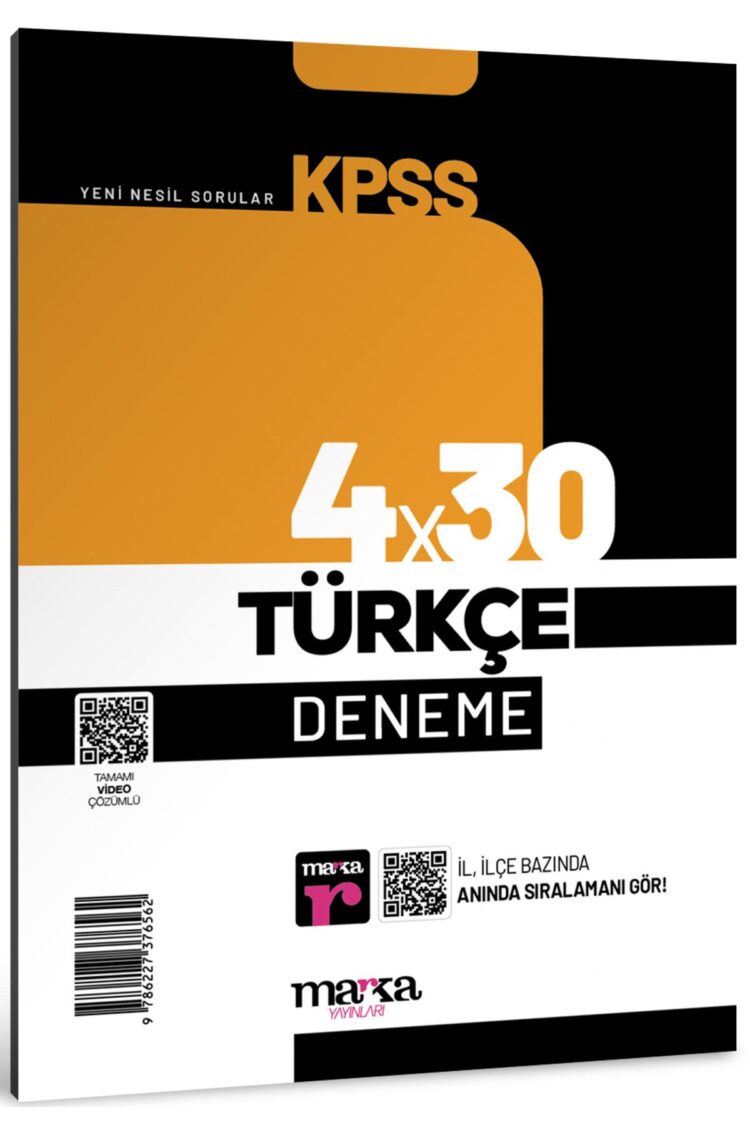 2026 Kpss Genel Yetenek Türkçe 4x30 Deneme Tamamı Video Çözümlü