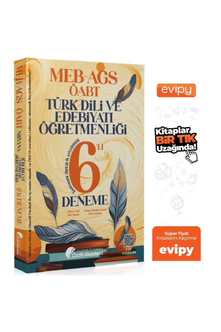 ÖABT MEB-AGS Türk Dili ve Edebiyatı 6 Deneme Çözümlü - Yekta Özdil Ayraç Hediyeli