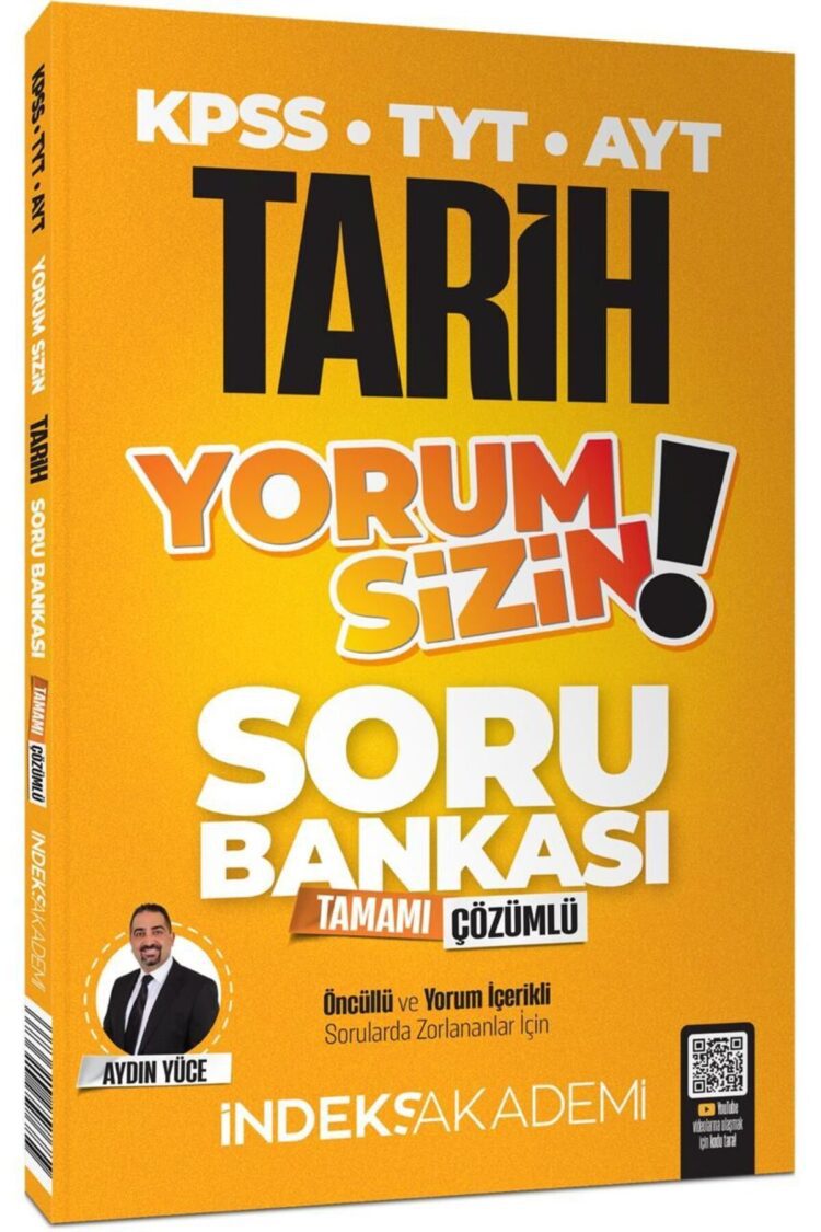 İndeks Akademi 2026 KPSS MEB-AGS TYT AYT Tarih Yorum Sizin Soru Bankası Çözümlü - Aydın Yüce İndeks