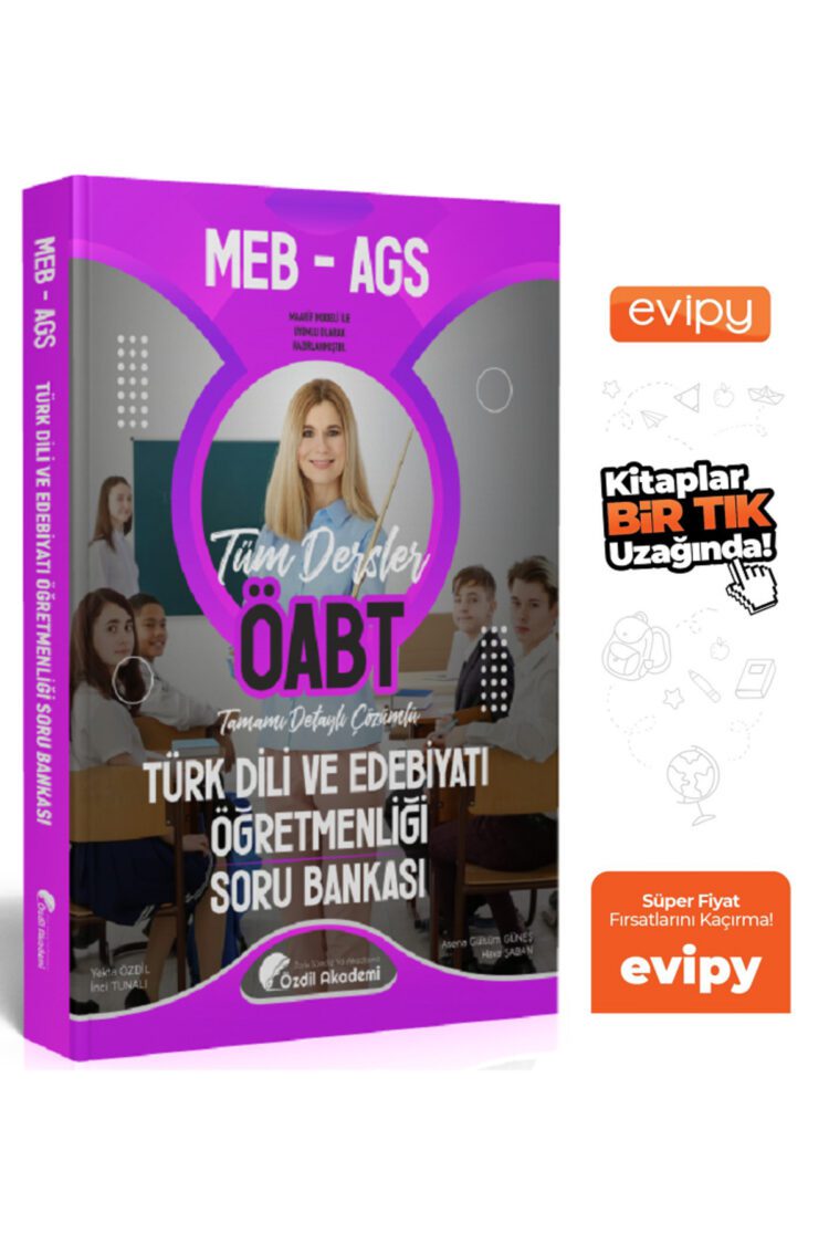 ÖABT MEB-AGS Türk Dili ve Edebiyatı Öğretmenliği Soru Bankası Çözümlü - Yekta Özdil Ayraç Hediyeli
