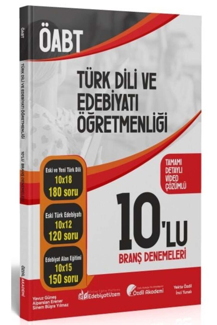 Özdil Akademi ÖABT Türk Dili ve Edebiyatı 10 Deneme Çözümlü - Yekta Özdil Özdil Akademi