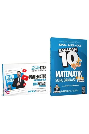 İndeks Akademi 2025 KPSS Matematik Akademisi Video Ders Notları + Kafadan 10 Net Soru Bankası 2 li S