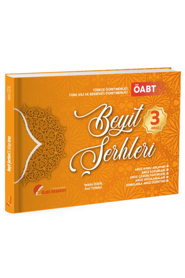Özdil Akademi ÖABT Türkçe ve Türk Dili Edebiyatı Beyit Şerhleri Konu Anlatımlı Soru Bankası 3. Kitap