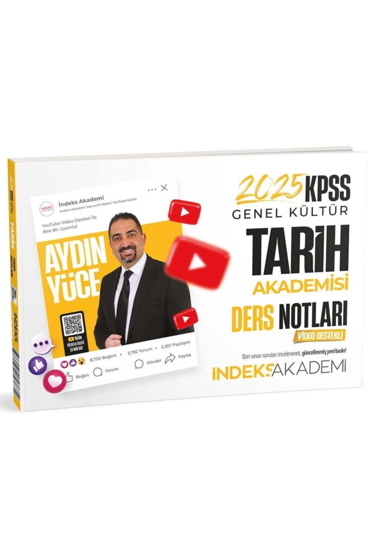 İndeks Akademi 2026 KPSS Tarih Akademisi Video Ders Notları - Aydın Yüce İndeks Akademi Yayıncılık