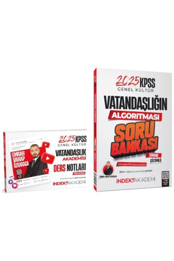 İndeks Akademi 2026 KPSS Vatandaşlık Akademisi Video Ders Notları + Soru Bankası 2 li Set - Emrah Va