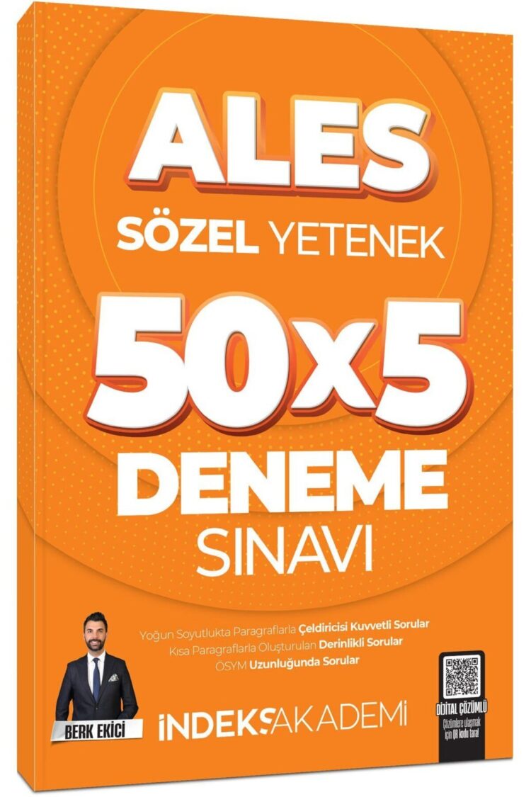İndeks Akademi 2026 ALES Sözel Yetenek 5 Deneme Sınavı Çözümlü - Berk Ekici İndeks Akademi Yayıncılı
