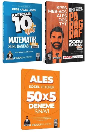 İndeks 2026 ALES Matematik + Paragraf Soru Deneme 3 lü Set - Metin Şimşek, Berk Ekici İndeks Akademi