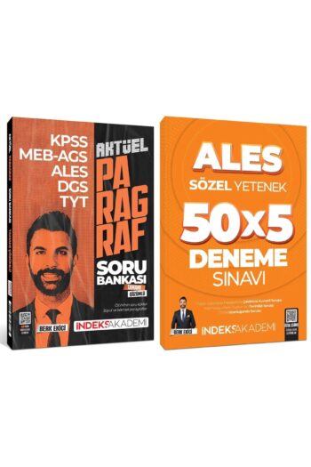 İndeks 2026 ALES Paragraf Soru Bankası + Sözel Yetenek 5 Deneme 2 li Set - Berk Ekici İndeks Akademi