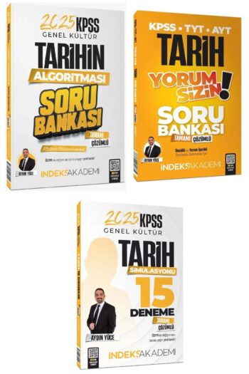 İndeks Akademi 2025 KPSS Tarih Soru Bankası + 15 Deneme 3 lü Set - Aydın Yüce İndeks Akademi Yayıncı