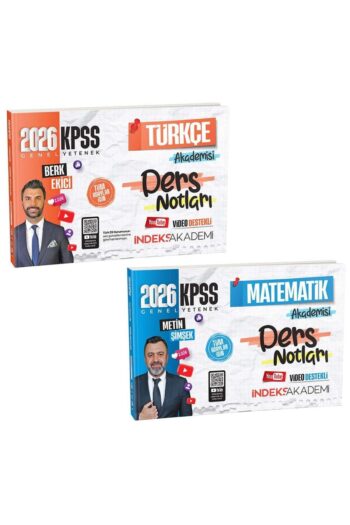 İndeks Akademi 2026 KPSS Türkçe + Matematik Akademisi Video Ders Notları 2 li Set İndeks Akademi Yay