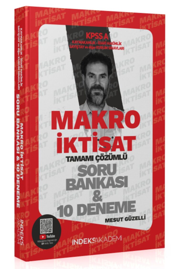 İndeks Akademi 2025 KPSS A Grubu Makro İktisat Soru Bankası ve 10 Deneme Çözümlü - Mesut Güzelli