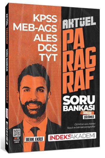 İndeks Akademi 2026 KPSS MEB-AGS ALES DGS TYT Aktüel Paragraf Soru Bankası Çözümlü - Berk Ekici İnde