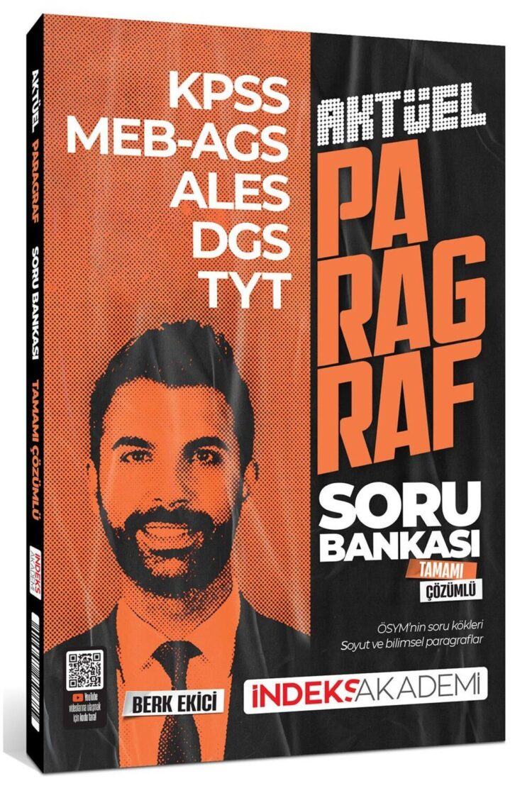 İndeks Akademi 2026 KPSS MEB-AGS ALES DGS TYT Aktüel Paragraf Soru Bankası Çözümlü - Berk Ekici İnde