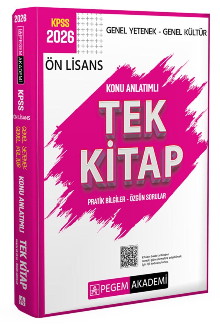 2026 KPSS Genel Yetenek Genel Kültür Ön Lisans Konu Anlatımlı Tek Kitap