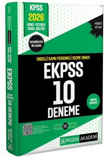 2026 E-KPSS Engelli Kamu Personeli Seçme Sınavı Tamamı Çözümlü 10 Deneme (Ortaöğretim-Ön Lisans)