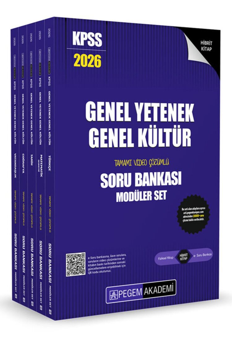 Pegem 2026 KPSS Genel Yetenek Genel Kültür Soru Bankası Modüler Set Çözümlü Pegem Akademi Yayınları