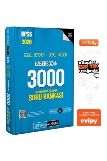 2026 KPSS Genel Yetenek Genel Kültür EZBERBOZAN 3000 Soru Bankası Tek Kitap Ayraç Hediyeli
