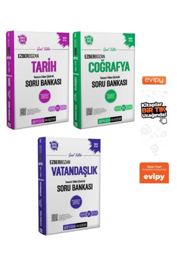 2026 KPSS Tarih + Coğrafya + Vatandaşlık Ezberbozan Soru Bankası 3 Kitap Ayraç Hediyeli