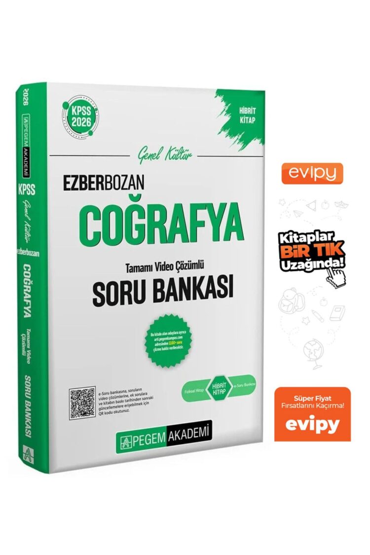 2026 KPSS Coğrafya Ezberbozan Soru Bankası Çözümlü Ayraç Hediyeli
