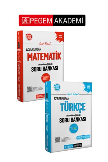 PEGEM AKADEMİ 2026 Kpss Genel Yetenek Türkçe + Matematik EzberbozanTamamı Video Çözümlü Soru Bankas