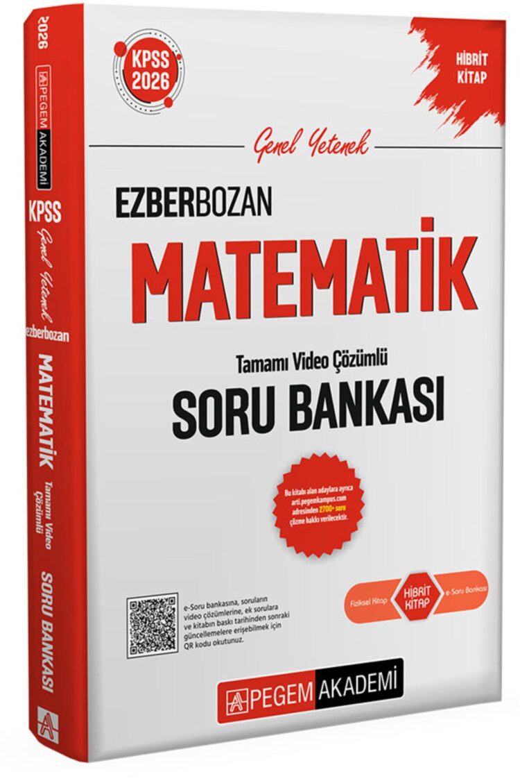 2026 KPSS Genel Yetenek Genel Kültür Ezberbozan Matematik Tamamı Video Çözümlü Soru Bankası