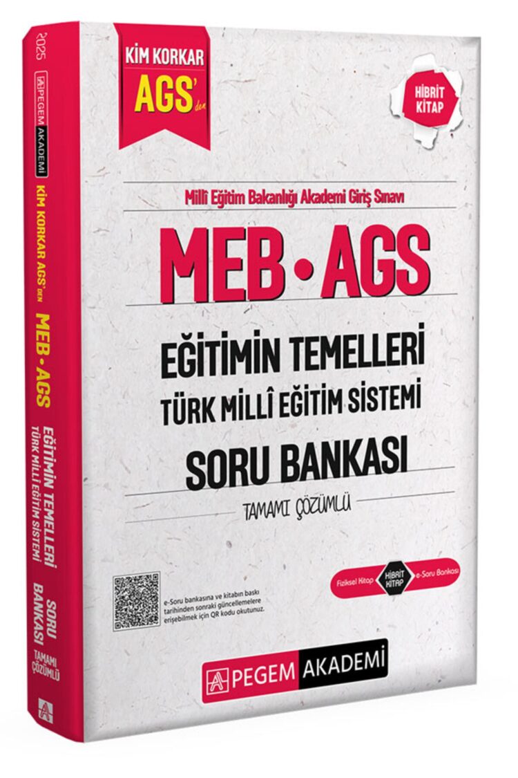 MEB AGS Kim Korkar Eğitimin Temelleri Türk Milli Eğitim Sistemi Soru Bankası Tamamı Çözümlü