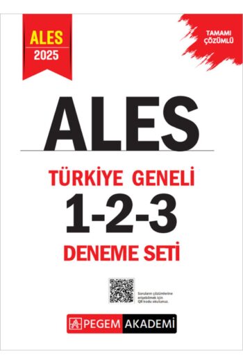 Pegem 2025 ALES Türkiye Geneli 3 Deneme Çözümlü (1-2-3) Pegem Akademi Yayınları