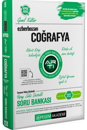 Pegem Yayınları 2025 Ezberbozan KPSS Genel Yetenek Genel Kültür Coğrafya Soru Bankası