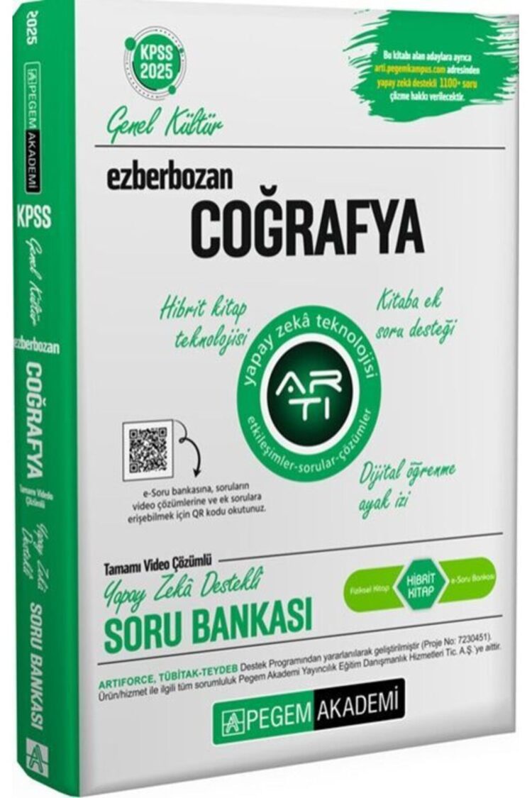 Pegem Yayınları 2025 Ezberbozan KPSS Genel Yetenek Genel Kültür Coğrafya Soru Bankası
