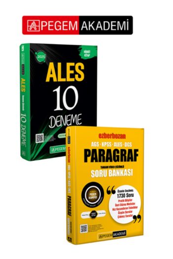 PEGEM AKADEMİ AGS-KPSS-ALES-DGS Ezberbozan Paragraf Tamamı Video Çözümlü Soru Bankası + 2025 ALES T