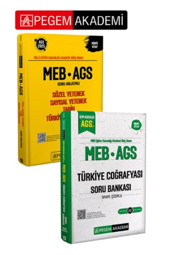 PEGEM AKADEMİ 2025 MEB-AGS Konu Anlatımlı Sözel Sayısal Yetenek Tarih Türkiye Coğrafyası + MEB AGS K