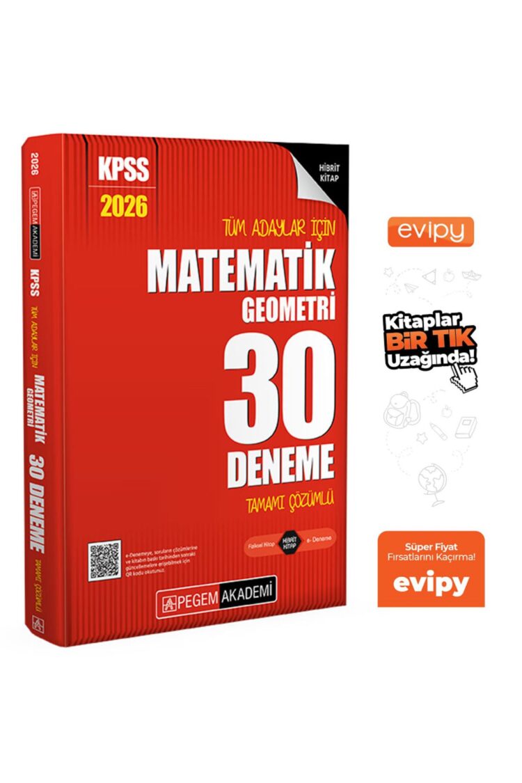 2026 KPSS Matematik 30 Deneme Çözümlü Ayraç Hediyeli