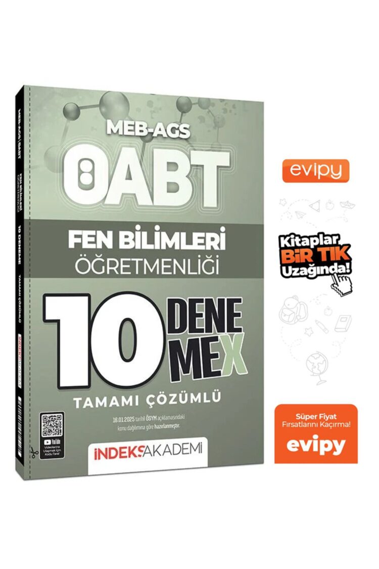 2025 ÖABT MEB-AGS Fen Bilimleri Öğretmenliği 10 DenemeX Çözümlü Ayraç Hediyeli